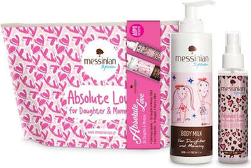 Messinian Spa Gift Set Absolute Love For Daughter & Mommy – Σετ με Body Milk και Hair & Body Mist για μαμάδες και κόρες, με άρωμα βανίλιας και λαμπερό εφέ
